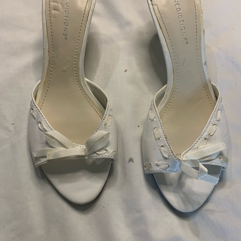 Chic White Bow Women's Heels